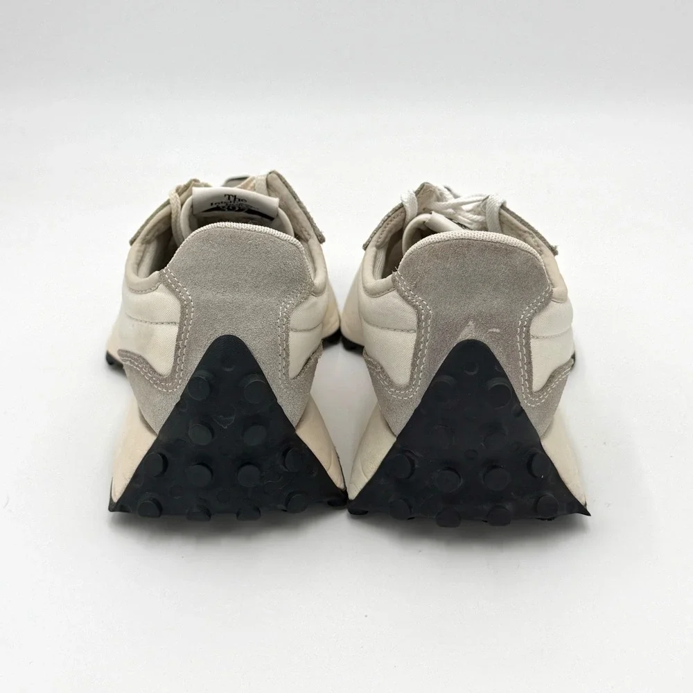 New Balance 327 Sea Salt Black Suede Nylon Sneakers WS327FE Womens 9 Mens 7.5